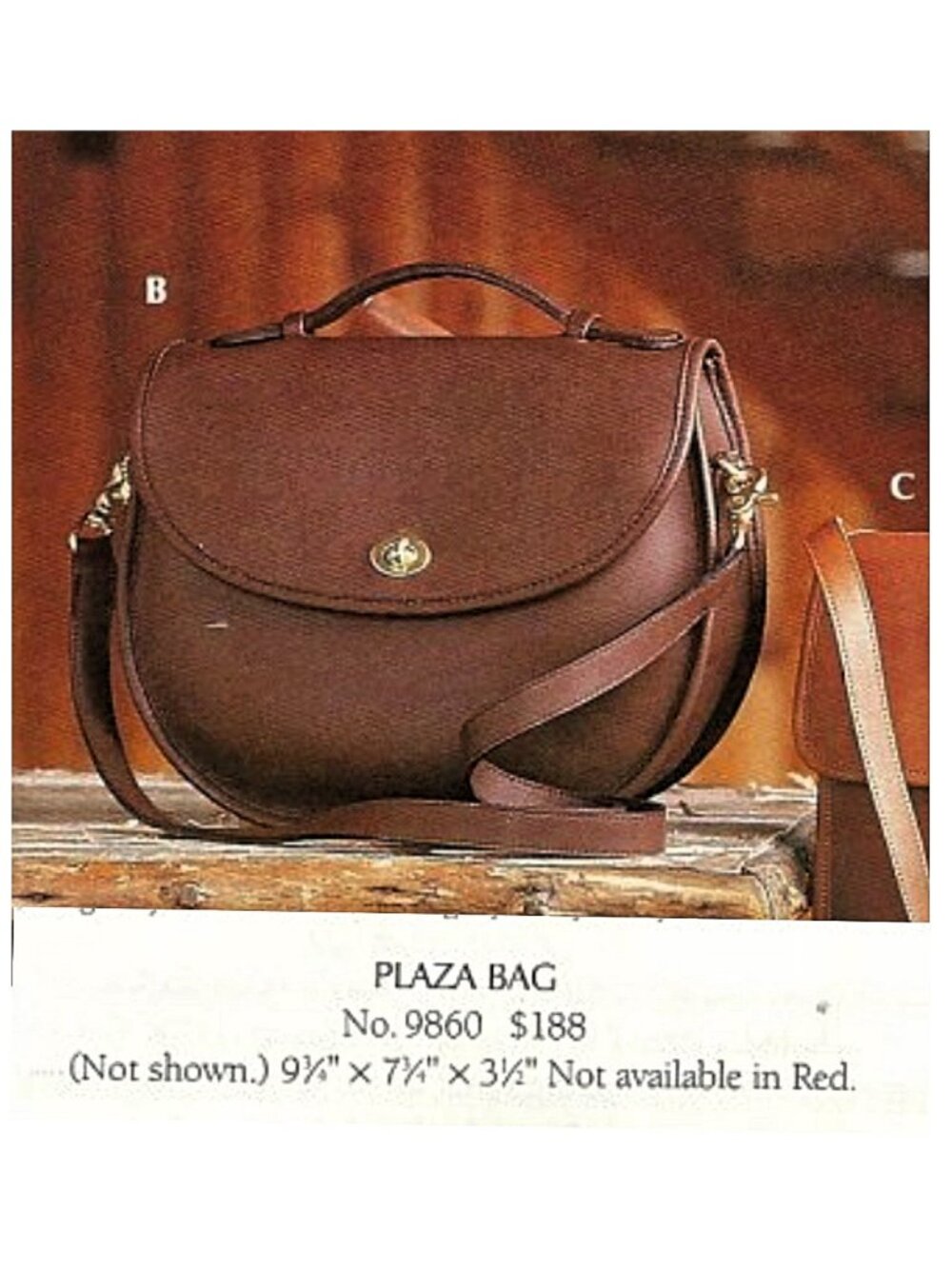 Coach Vintage - Plaza Bag 9860 in Mahogany, Pre-1994, USA - Picture 4 of 15